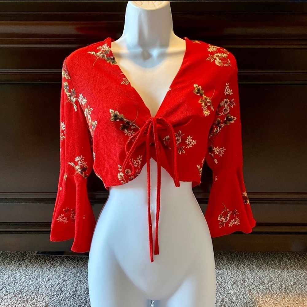 Front Tie Crop Top